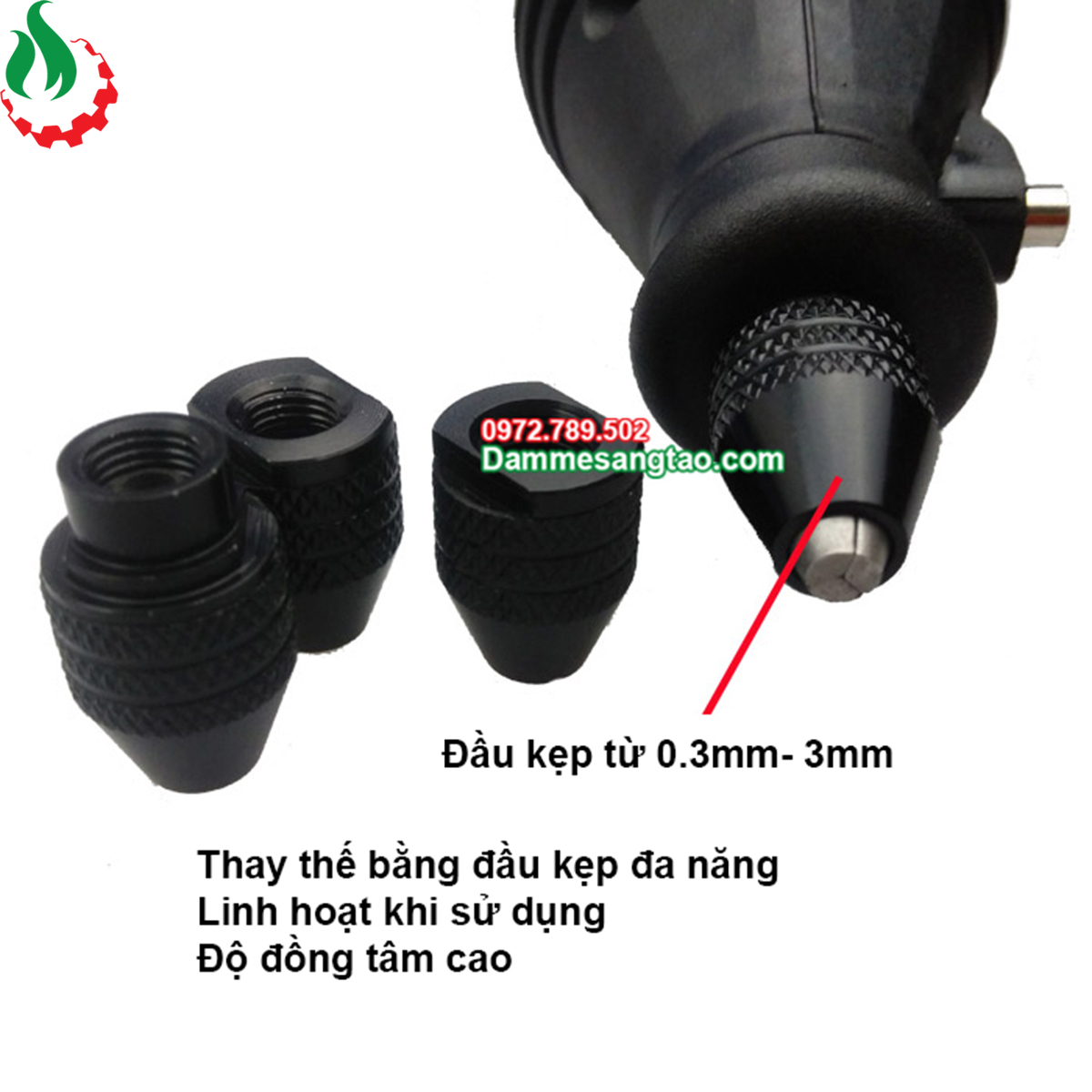 Đầu kẹp mũi khoan đa năng 3 chấu