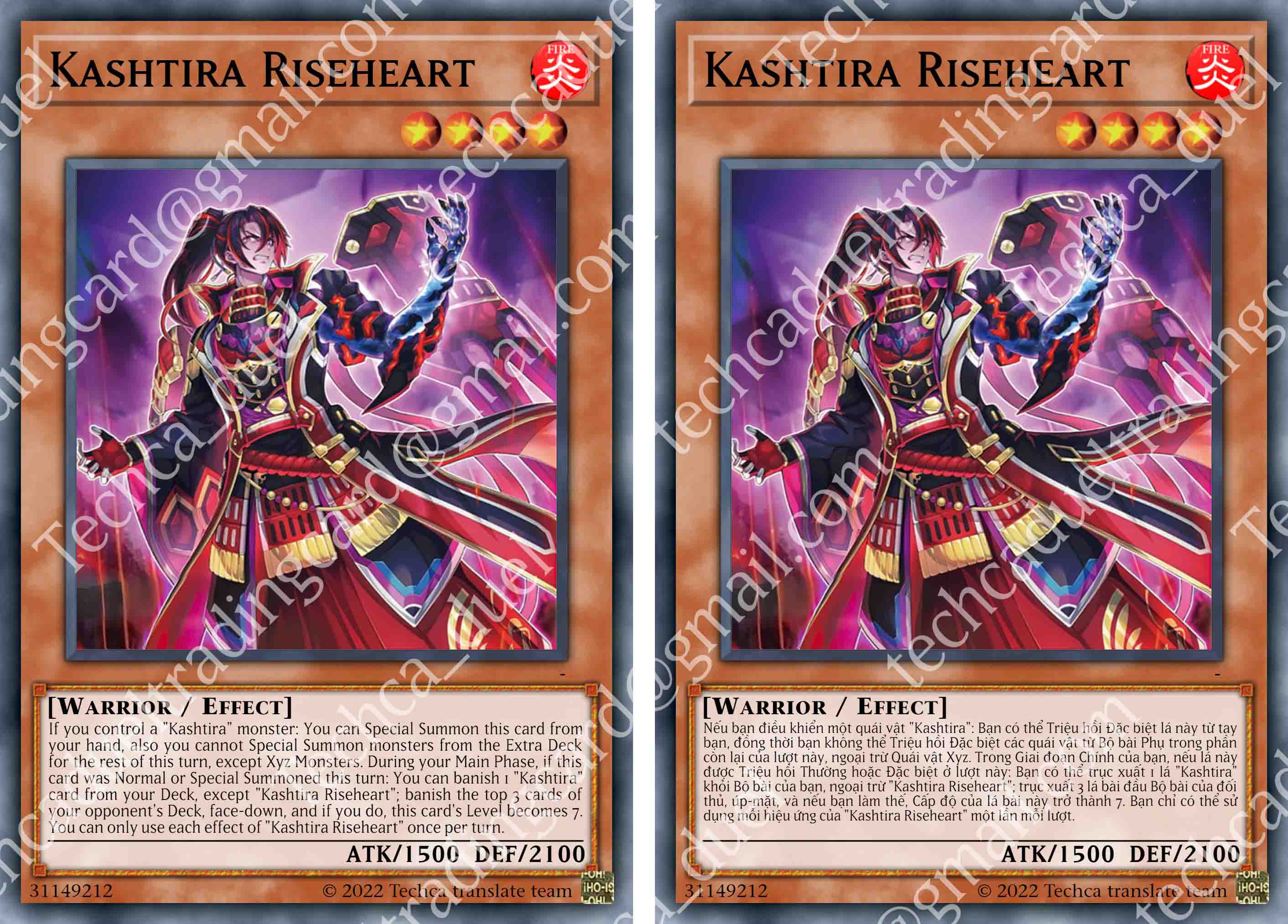 Bài In Tiếng Việt - Bộ bài Yugioh - Custom Deck - Kashtira Deck