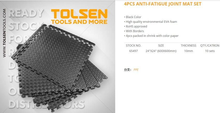 BỘ 4 MIẾNG LÓT SÀN  60*60cm TOLSEN 65497