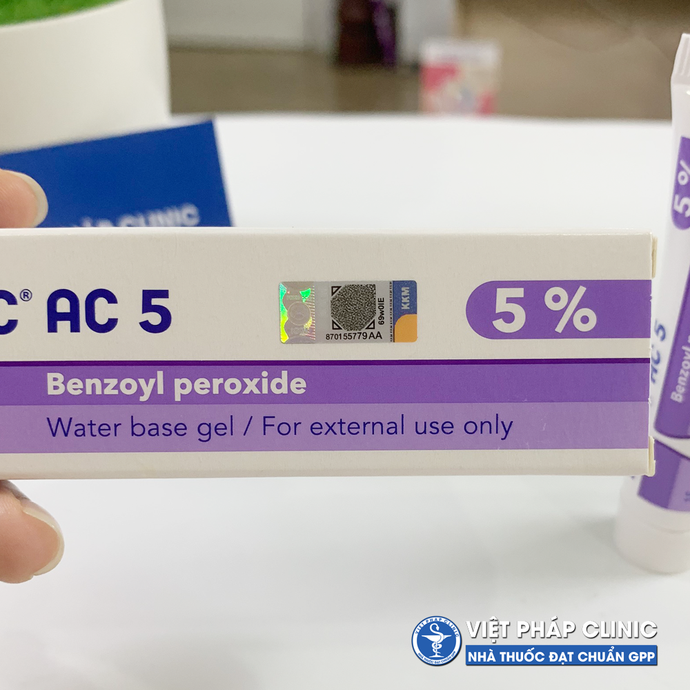 Kem giảm mụn - Benzac AC 5 5% 15g