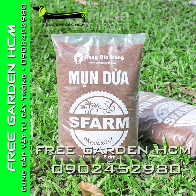 Bao 20dm3 mụn dừa sfarm đã xử lý