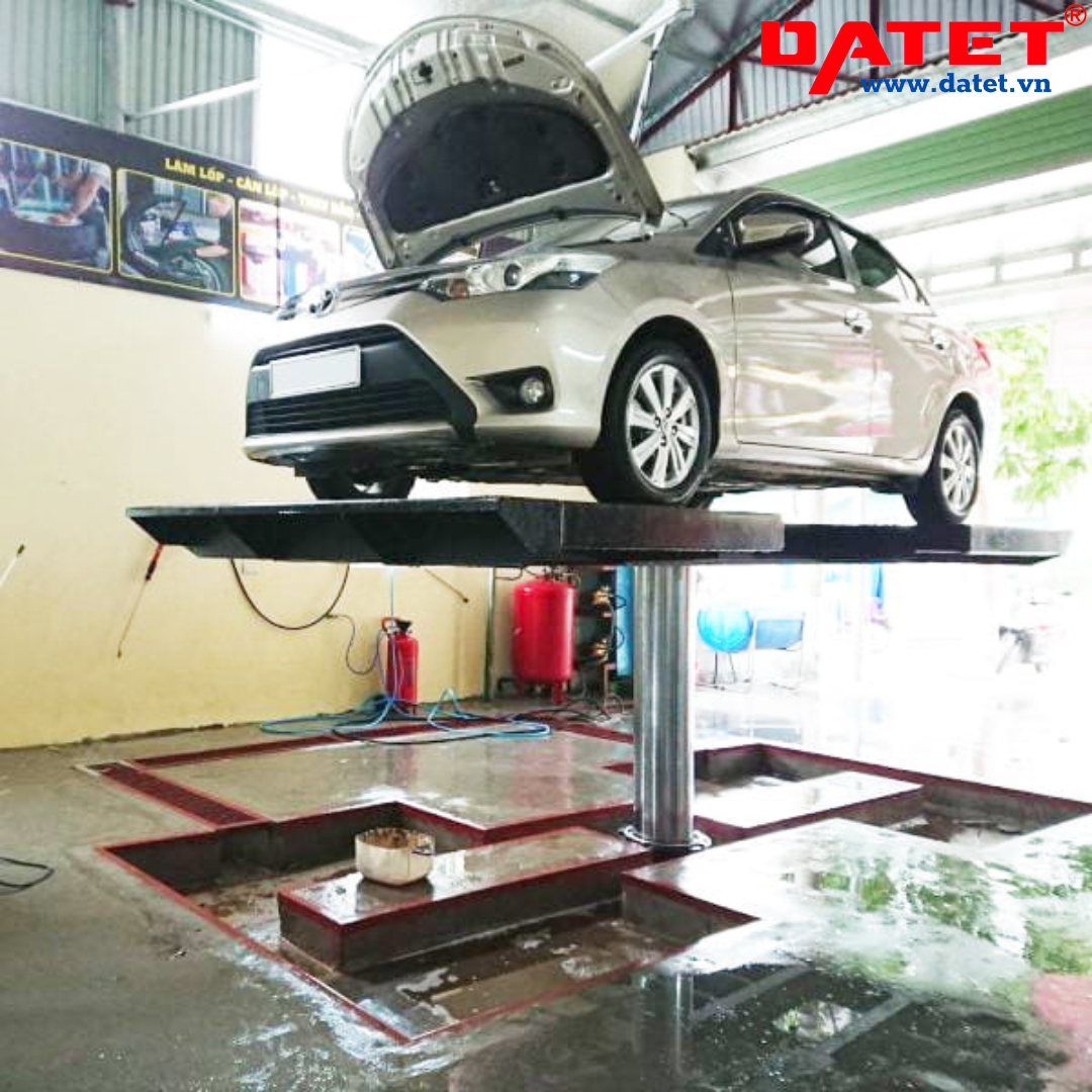 Cầu nâng rửa xe Ấn Độ, cầu nâng 1 trụ rửa xe chữ I