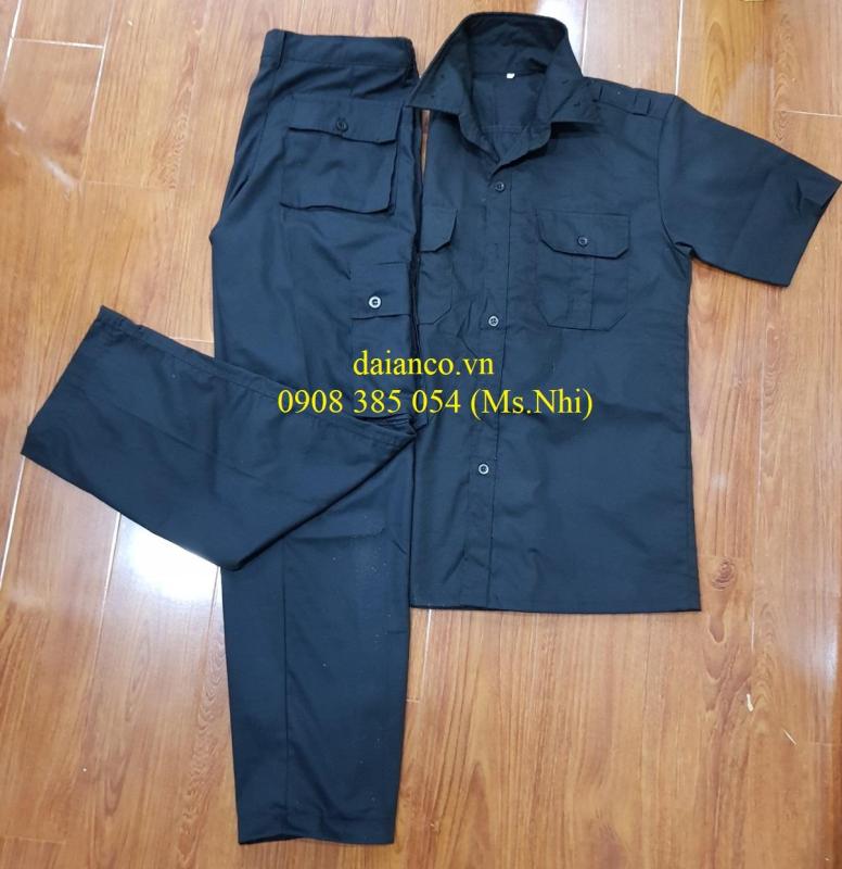 Giảm giá đồng phục vệ sỹ- bảo vệ màu đen, vải thoáng mát, kiểu dáng sang trọng- Hình thật, có sẵn