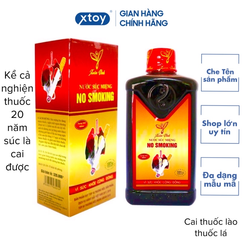 Hoàn tiền 15% - nước súc miệng cai thuoc lá thuoc lào vĩnh viễn xuân vinh 400ml