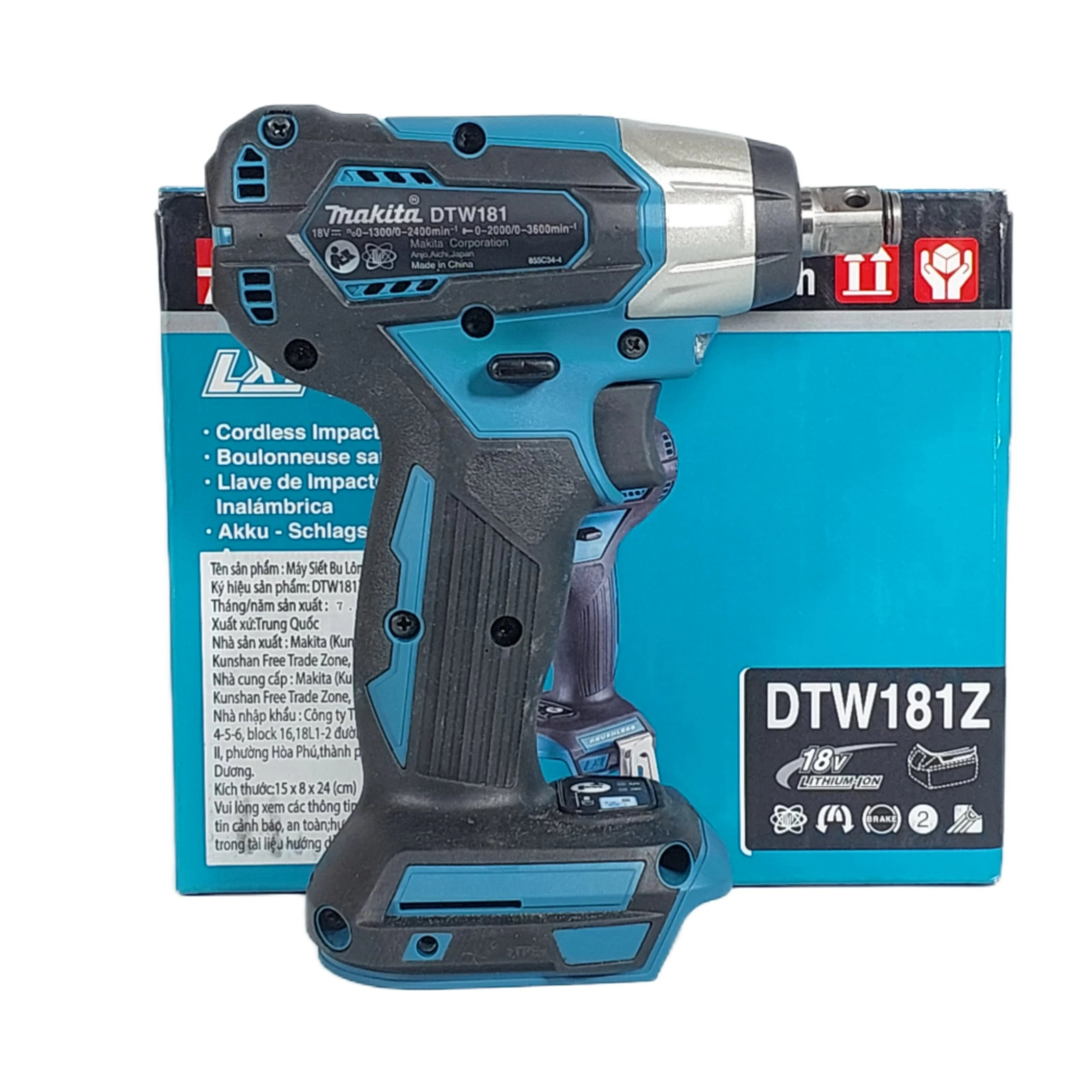 [Chính hãng] - Máy siết bu lông dùng pin(12.7mm/BL)(18v) Makita DTW181Z (Chưa kèm pin sạc)