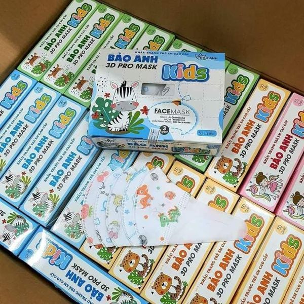 Hộp 50 chiếc khẩu trang 3D Mask trẻ em 