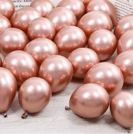 Set 10 bong bóng rosegold chrome - Rosegold chrome balloon bbcs15