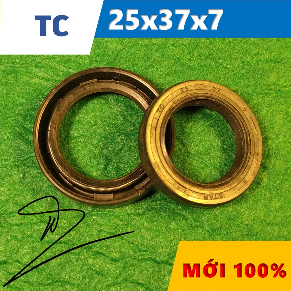 Phớt dầu TC 25x37x7   (Chắn dầu / lò xo / Phớt ben / Oil seal TC 25*37*7)