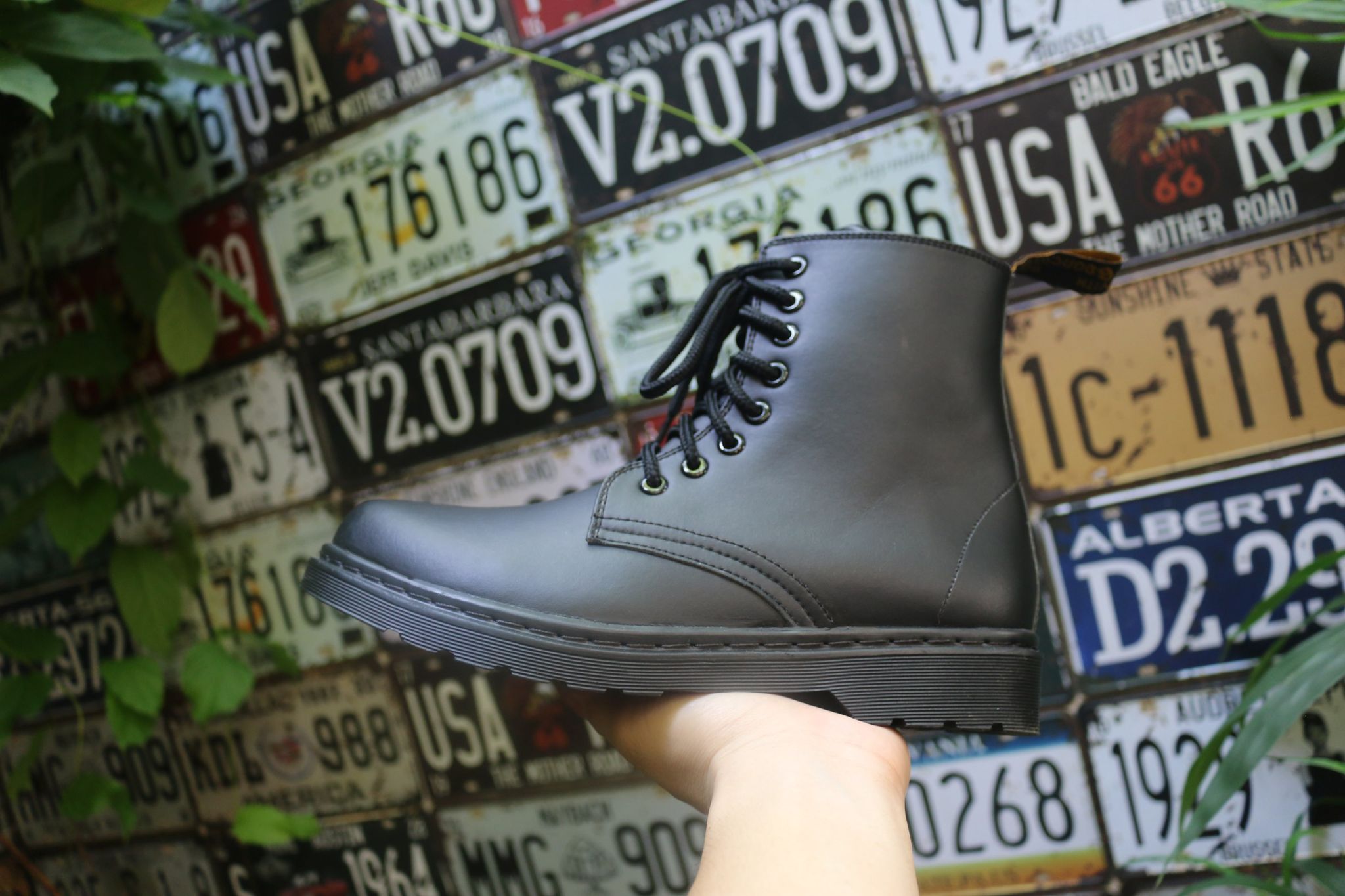 Giày Boots  Zip All Black cao cổ Lucas Shoes