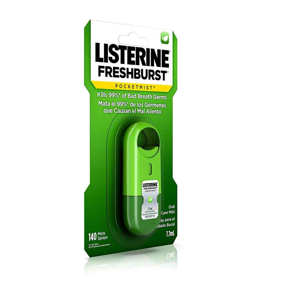 Xịt thơm miệng Listerine Fresh Brust Pocketmist 7.7ml (Xịt xanh lá) - [Mỹ]
