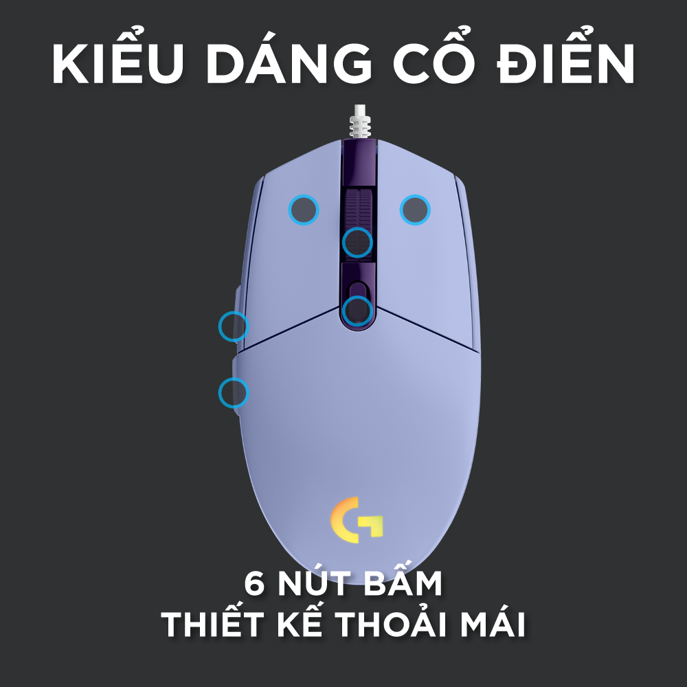 Combo Tai nghe Logitech G435 và Chuột Logitech G203