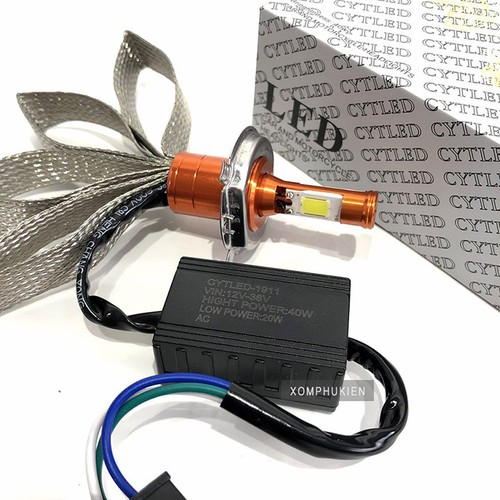 Đèn led pha xe máy siêu sáng 2 tim đuôi công xài điện máy lắp như zin, đèn pha xe máy siêu sáng loại tốt, den pha xe may , phụ tùng xe máy , phụ kiện độ xe máy