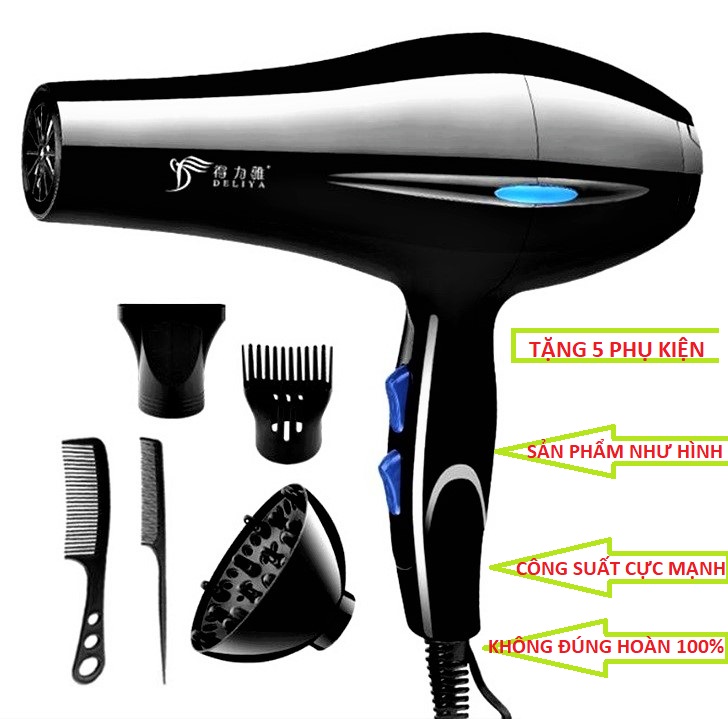MÁY SẤY TÓC 2 CHIỀU ( TẶNG 5 PHỤ KIỆN ) CÔNG SUẤT MẠNH , MÁY SẤY TÓC , BỘ MÁY SẤY TÓC LOẠI ĐẸP
