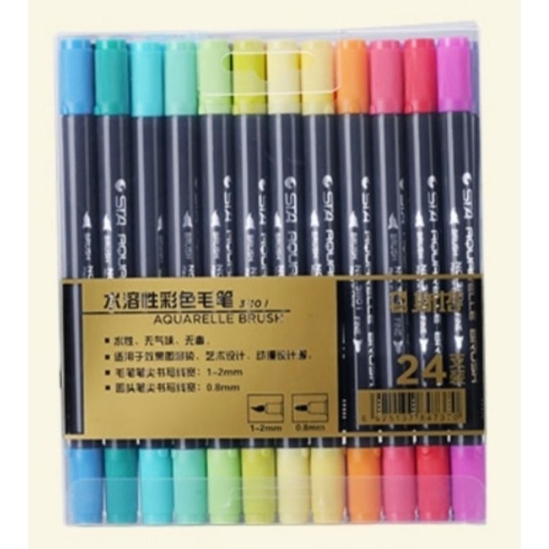 Bộ bút màu Sta Metallic 2 ngòi (ngòi brush và ngòi lông)