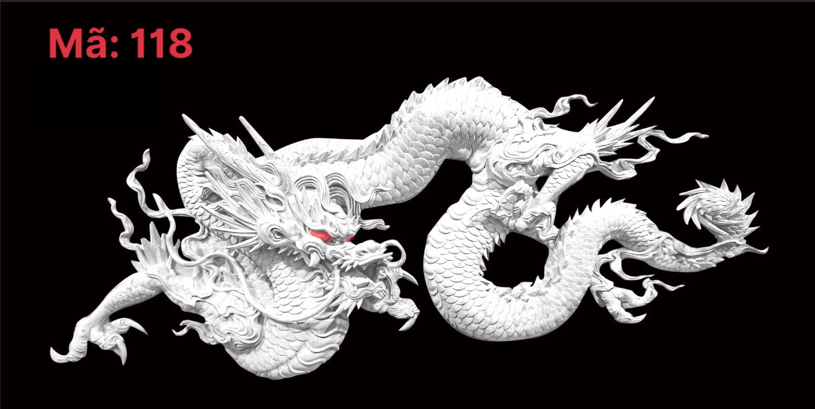 Tranh 3d dán hồ cá dán bể cá rồng trắng nền đen hot phù hợp mọi loại bể mã 118