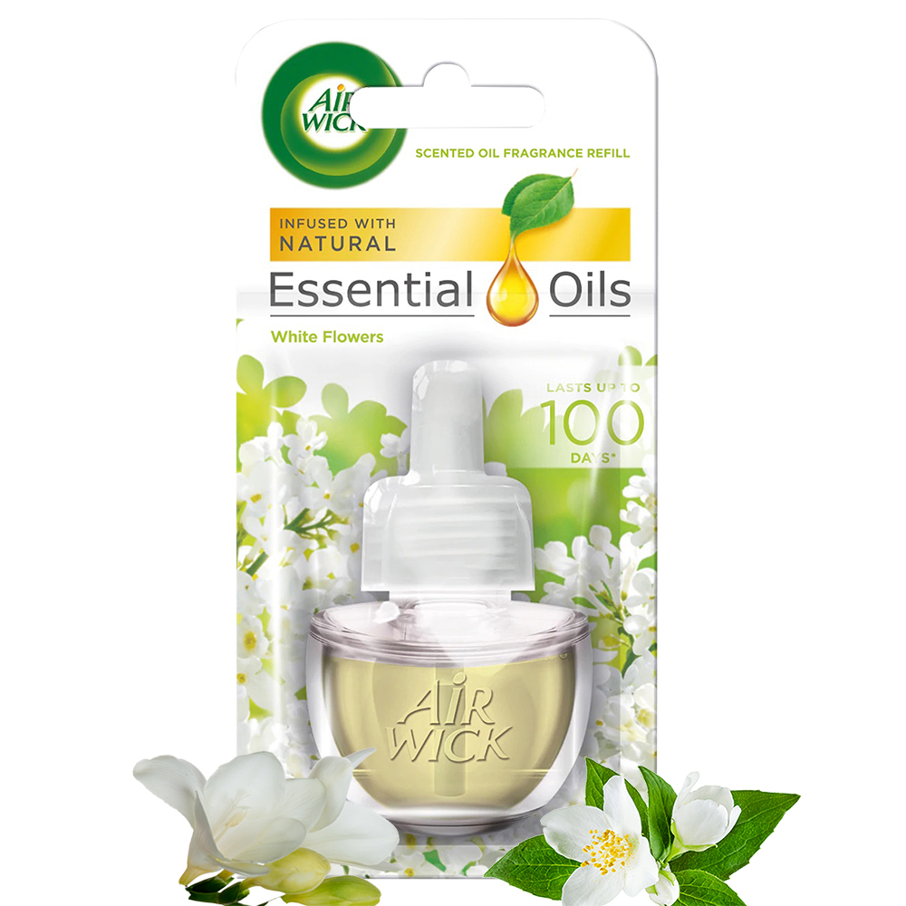 ( LAN TRẮNG NAM PHI ) Lọ tinh dầu xông phòng Air Wick Ivory Freesia Bloom 19ml - Dùng cho máy cắm điện Air Wick giúp thơm phòng, thư giãn, khử mùi, tinh dầu thiên nhiên an toàn, hàng nhập khẩu chính hãng