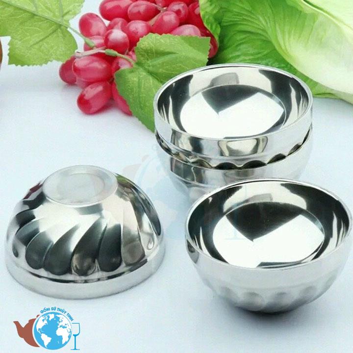 [HCM]Bộ 2 Chén INOX 2 lớp cách nhiệt kiểu xoắn tiện lợi - MS12