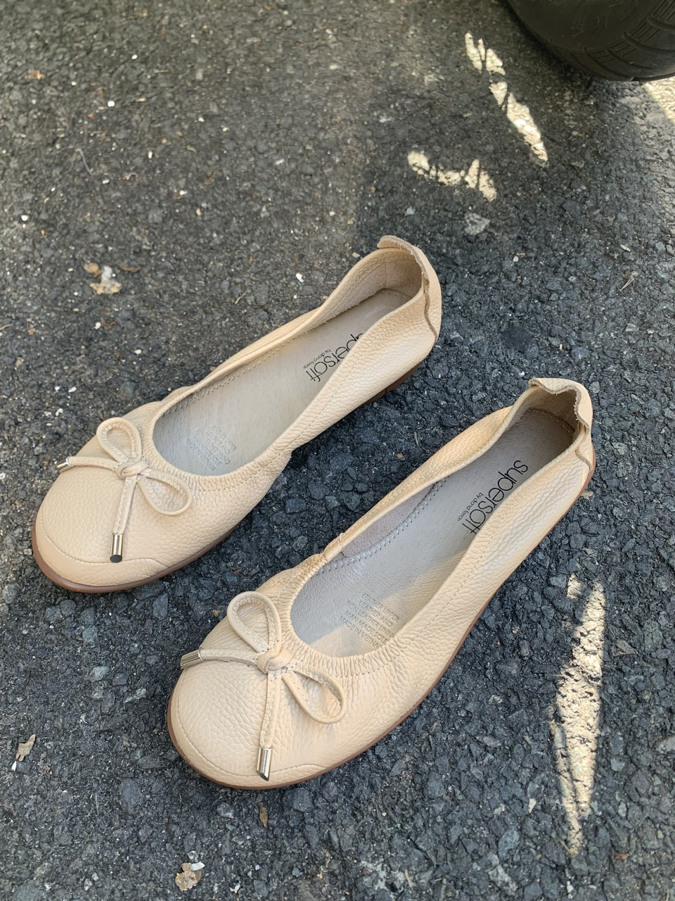 Giày búp bê Supersoft nơ chuông