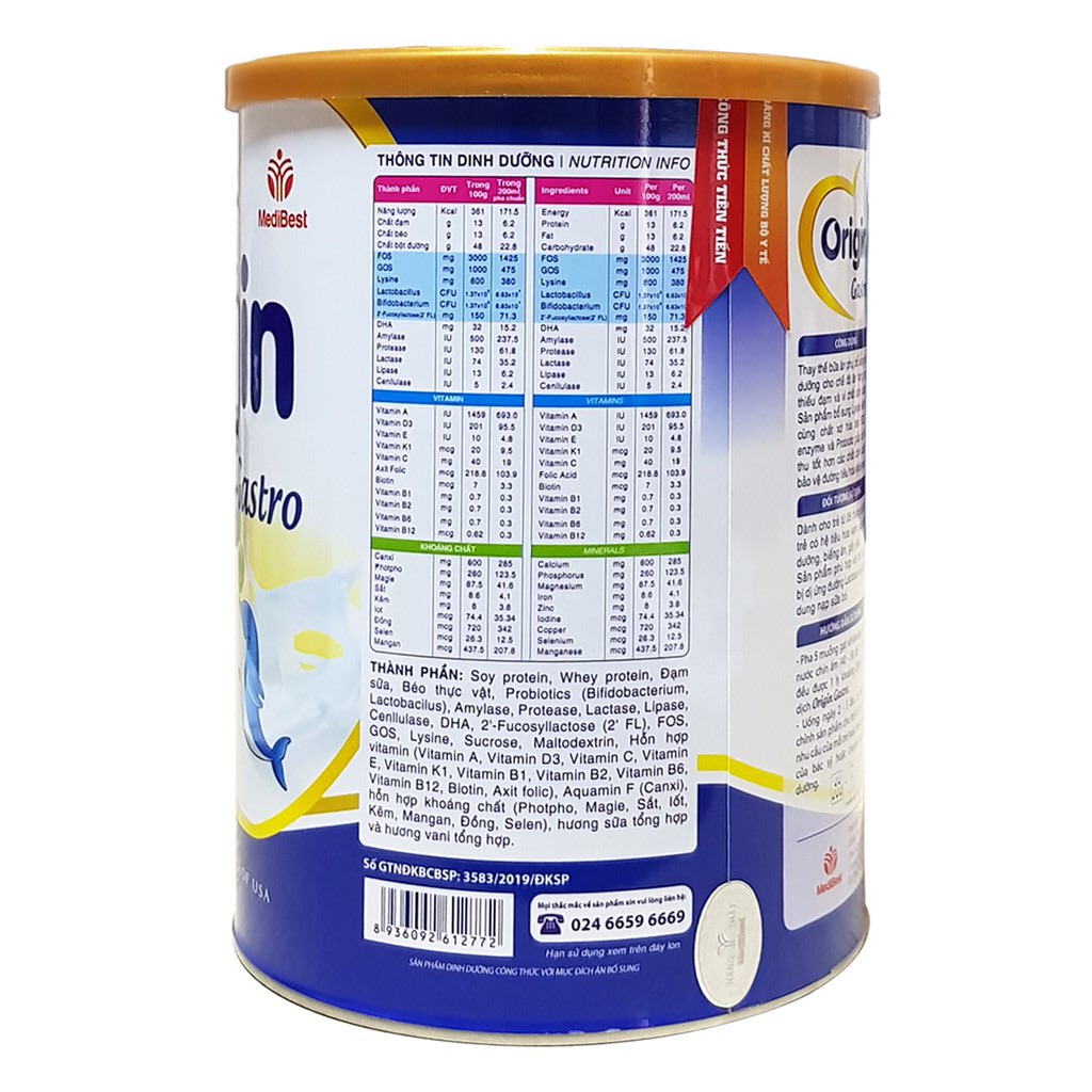Sữa ORigin Gastro Dành cho bé tiêu hóa kém
