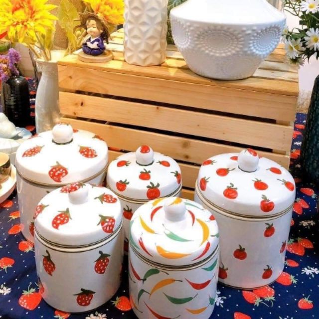 Hũ muối dưa cà nhiều hoạ tiết