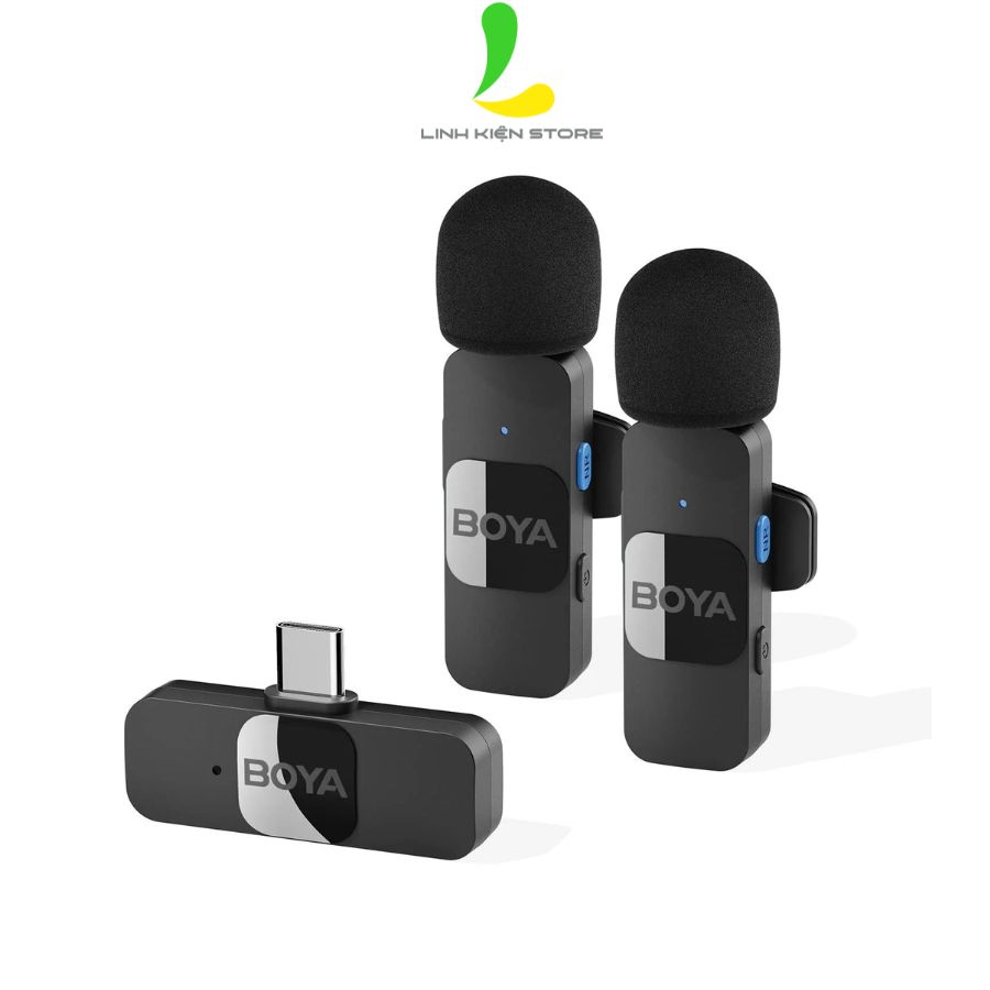 Micro thu âm không dây Boya BY-V20 - Micro cài áo nhỏ gọn sử dụng cho hệ điều hành Android khả năng chống ồn hiệu quả