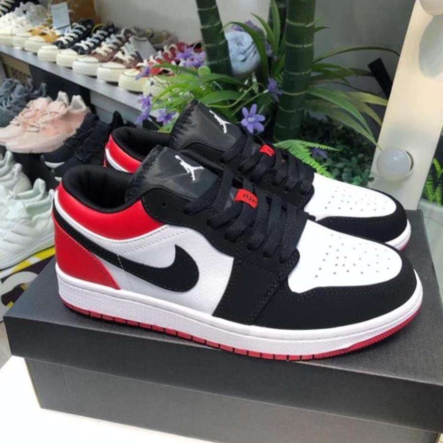 [Rẻ Vô Địch] [Siêu hot] GIÀY THỂ THAO SNEAKER JORDAN LOW ĐEN ĐỎ NAM NỮ - FULLBOX