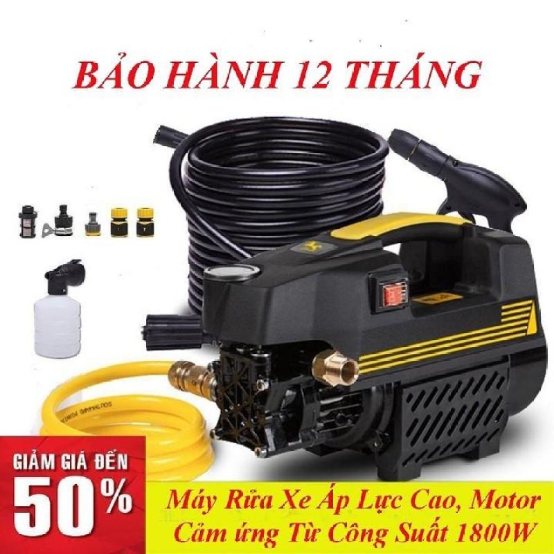 Máy Rửa Xe Gia Đình Áp Lực Lớn Lõi Đồng 100% , Máy Rửa Xe Mini Trong Gia Đình _ Tặng bình xịt xà phòng tiện dụng