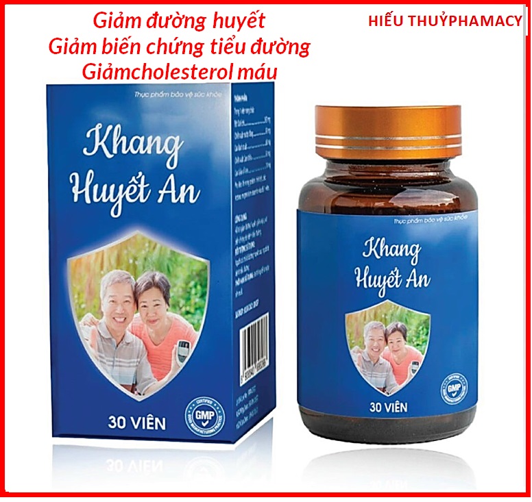 Viên uống giảm đường huyết Khang Huyết An hỗ trợ giảm đường huyết, giảm biến chứng tiểu đường, giảm cholesterol máu- Hộp 30 Viên Hiếu THủy Phamacy