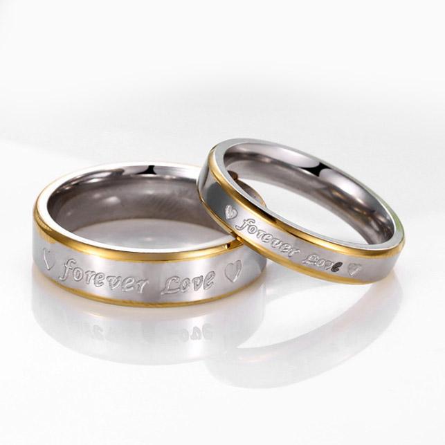[HCM]Freeship Nhẫn cặp titanium 2 màu forever love BHN72