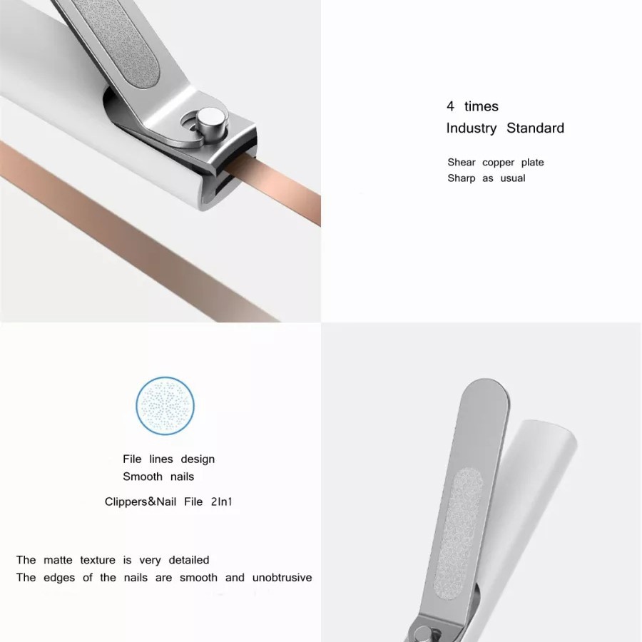 Kìm bấm móng tay bằng thép không gỉ Mijia 4 Xiaomi MIjia Splash-proof nail clippers sản phẩm chất lượng cao đảm bảo sức khỏe người dùng cam kết cung cấp mặt hàng đang được săn đón