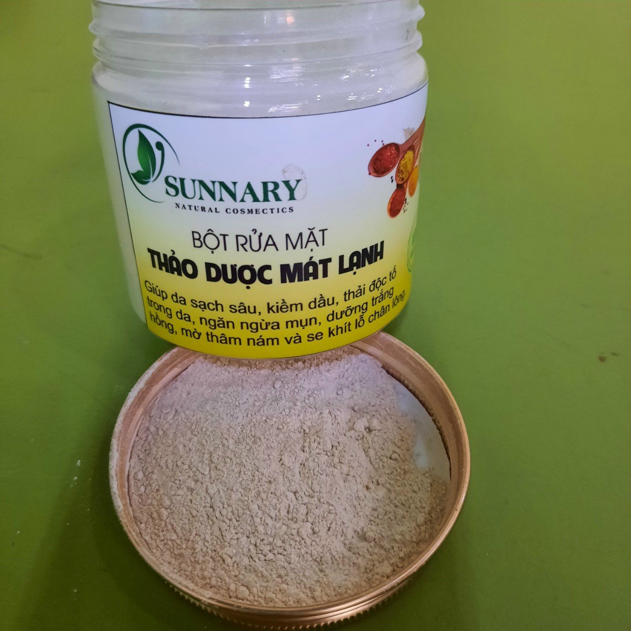 BỘT RỬA MẶT hộp cao cấp Sunnary CỰC MÁT LẠNH SẠCH SÂU đẩy nhanh liệu trình tái tạo da hủ nhựa 100ml  tiện lợi Da Sạch Nhờn Căng Mịn Cân Bằng Độ Ẩm - Đẩy Nhanh Liệu Trình Tái Tạo