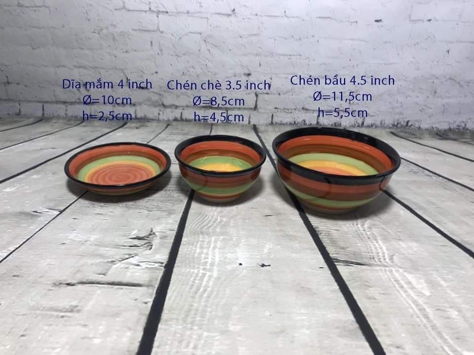 [HCM]Chén sứ bảy màu