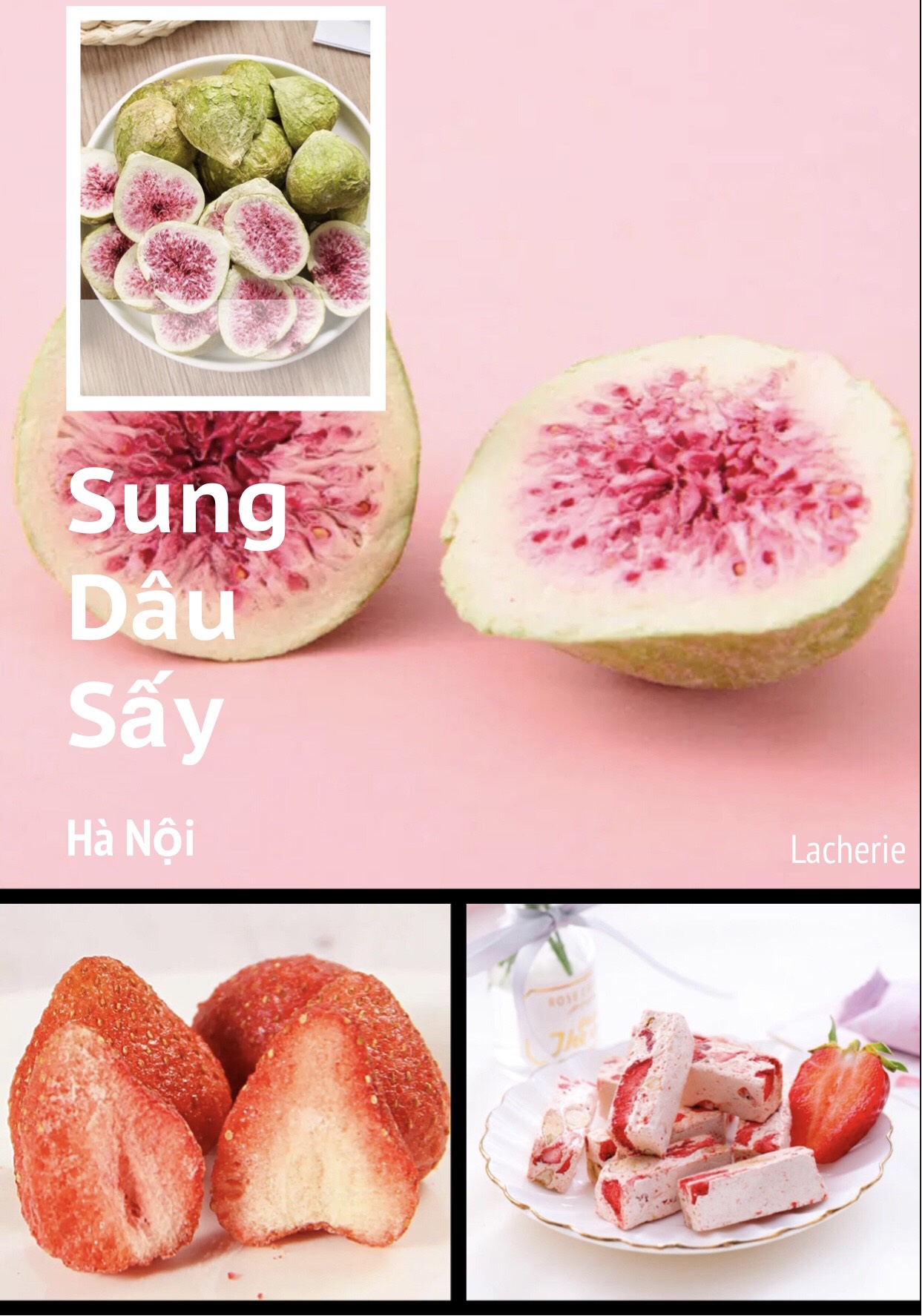 Sung mỹ /dâu tây sấy giòn, sấy lạnh, không đường