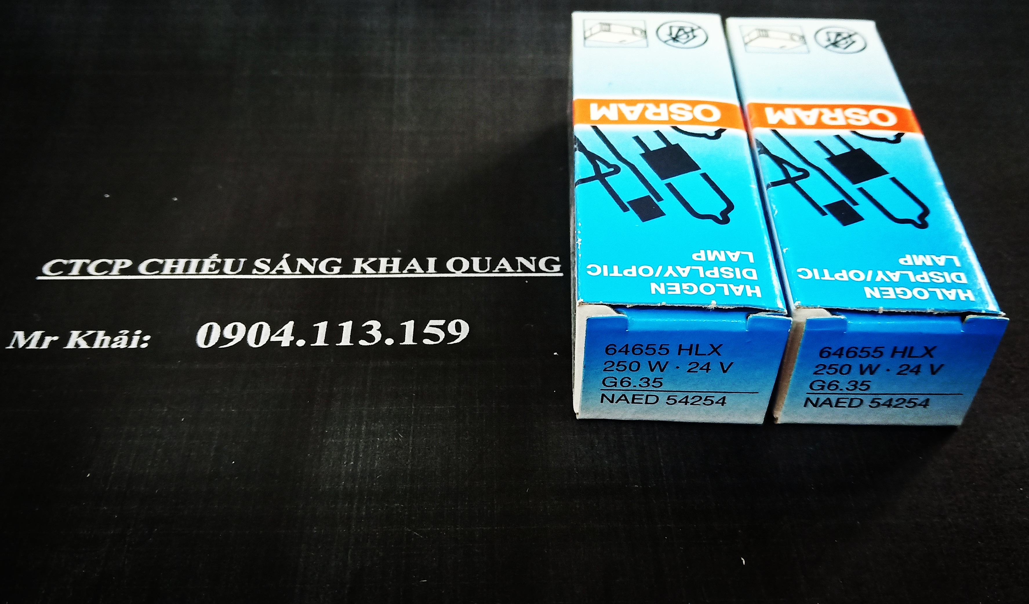 (SALE) Bóng đèn Halogen OSRAM HLX 64655 24V 250W G6.35