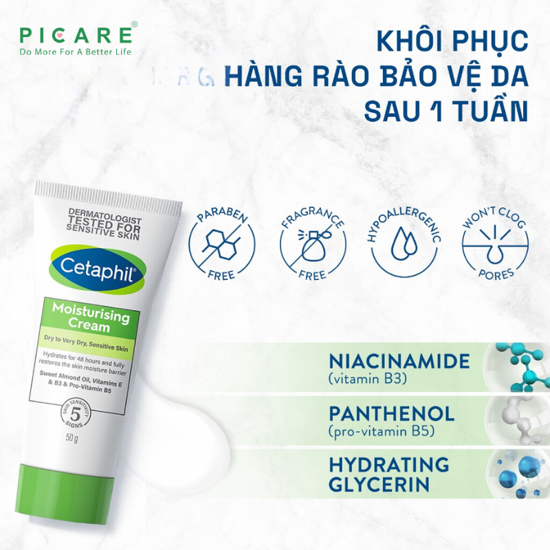 Cetaphil Kem Dưỡng Ẩm Moisturizing Cream 50g