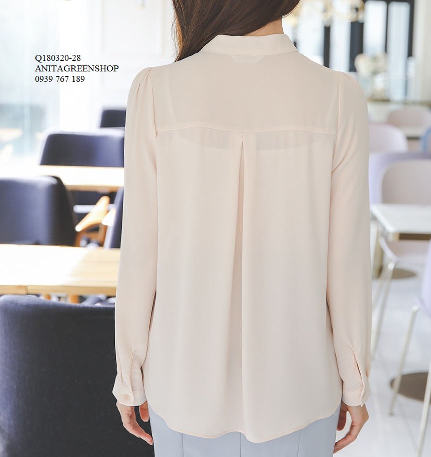 Q180320 ÁO SƠ MI VOAN NỮ THIẾT KẾ