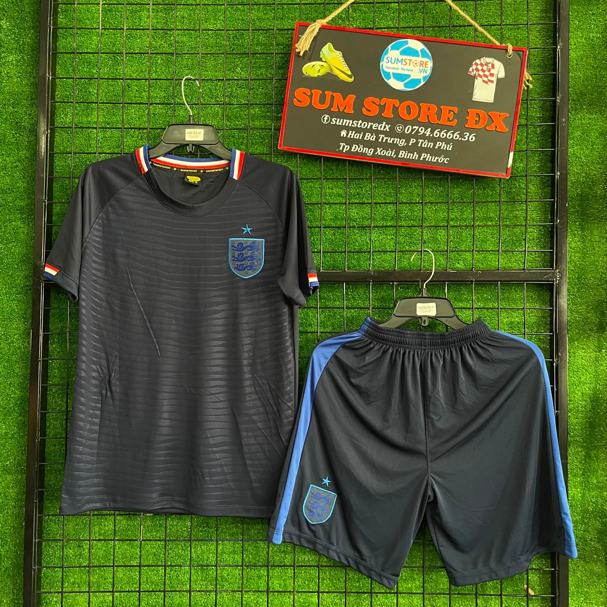 Quần Áo Bóng Đá Đội Tuyển Anh Xanh Đen 2022-Đồ Thể Thao Nam Nữ Mẫu Mới, Cực Đẹp, Giá Rẻ