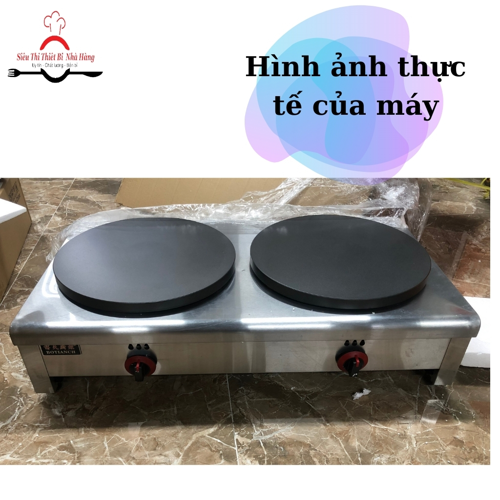 Máy làm bánh Crepe đôi dùng Gas