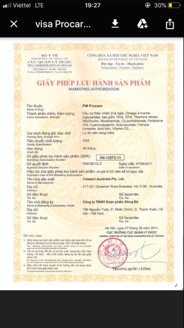 VIÊN UỐNG BÀ BẦU PROCARE