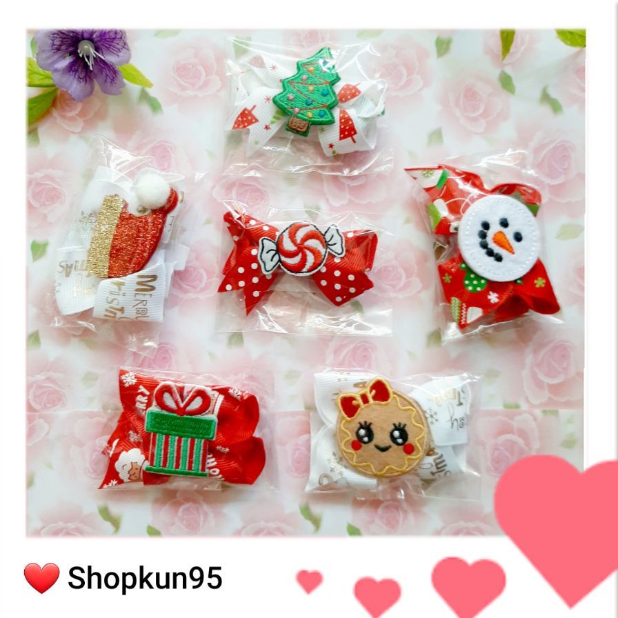 Kẹp tóc noel cho bé