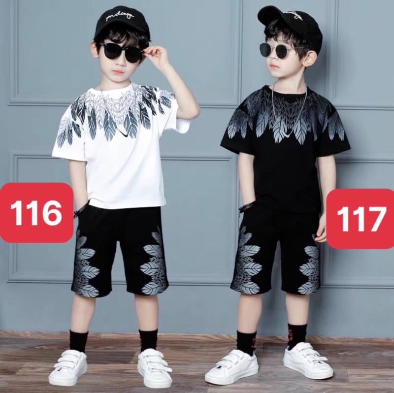 Quần áo HipHop thể thao dành cho bé trai mã 116,117 cho bé 5-14 tuổi ( cân nặng từ 18-40kg)