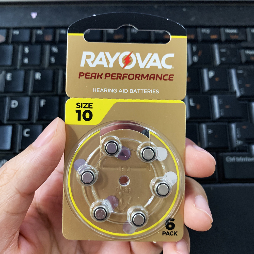 Pin máy trợ thính Rayovac PR70, Pin A10 ( vỉ 6 viên )
