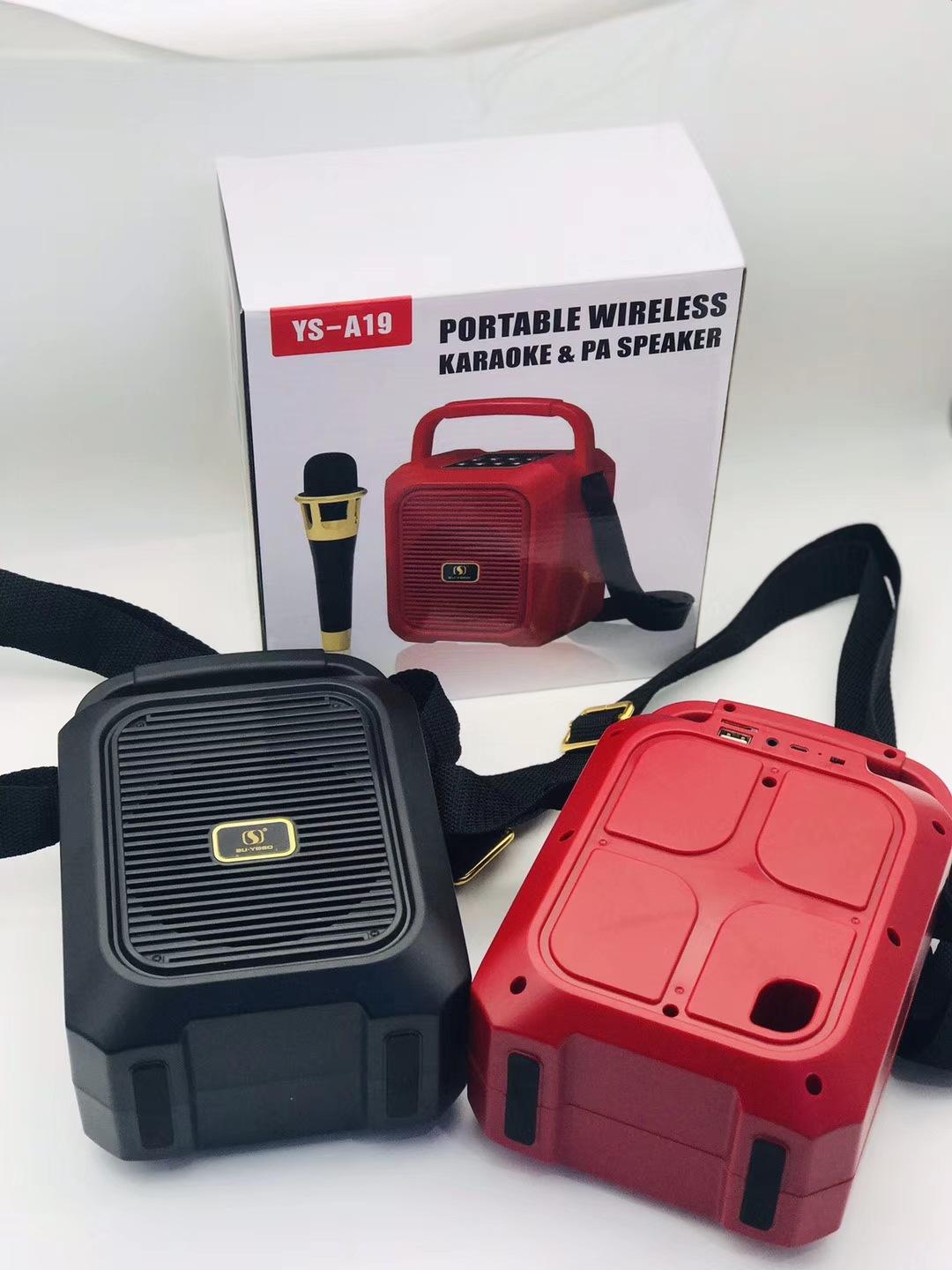 [HCM]Loa bluetooth YS-A19 + kèm 1 micro ko dây hát karaoke - YS-A19