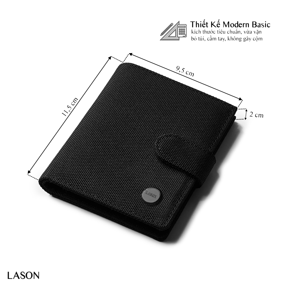 Ví DOLANTO BRAND® Button Wallet - Đứng