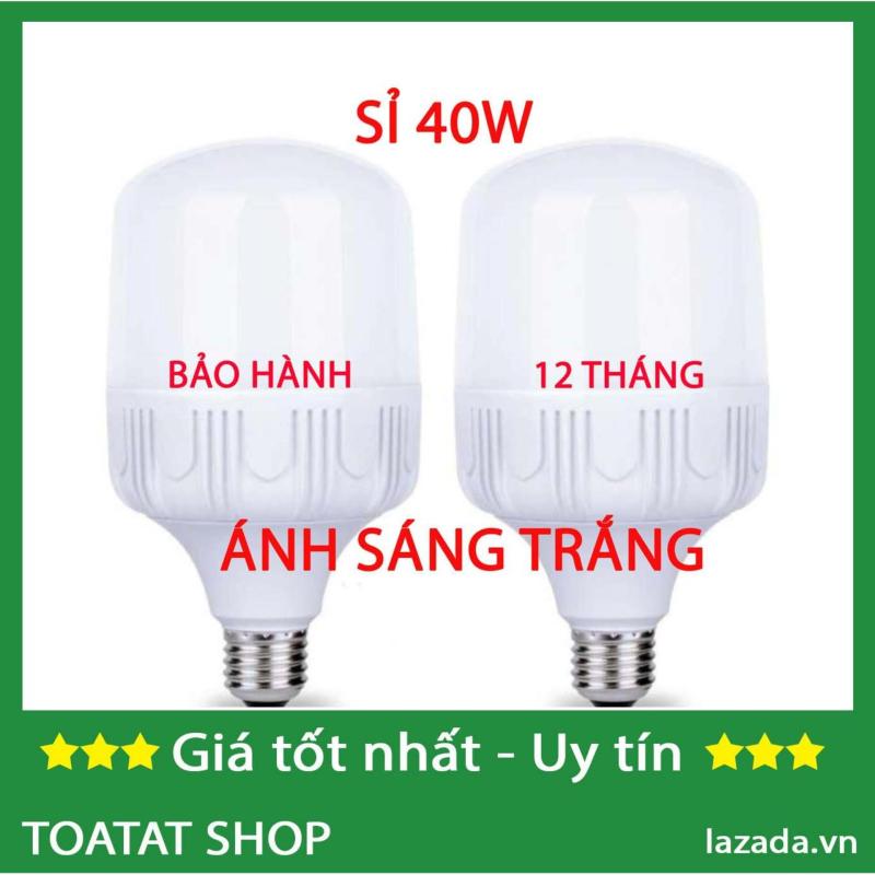 Bộ 2 bóng đèn Led trụ 40W Siêu sáng tiết kiệm điện Đuôi đèn E27 (Trắng) - Bảo hành 12 tháng