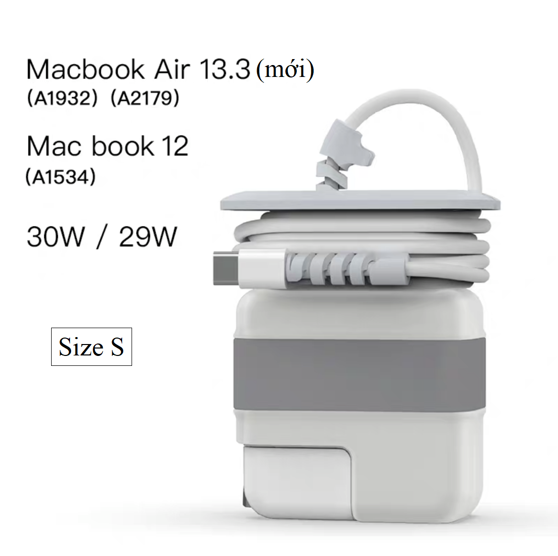 Ốp bọc bảo vệ sạc Macbook đa năng 3 trong 1