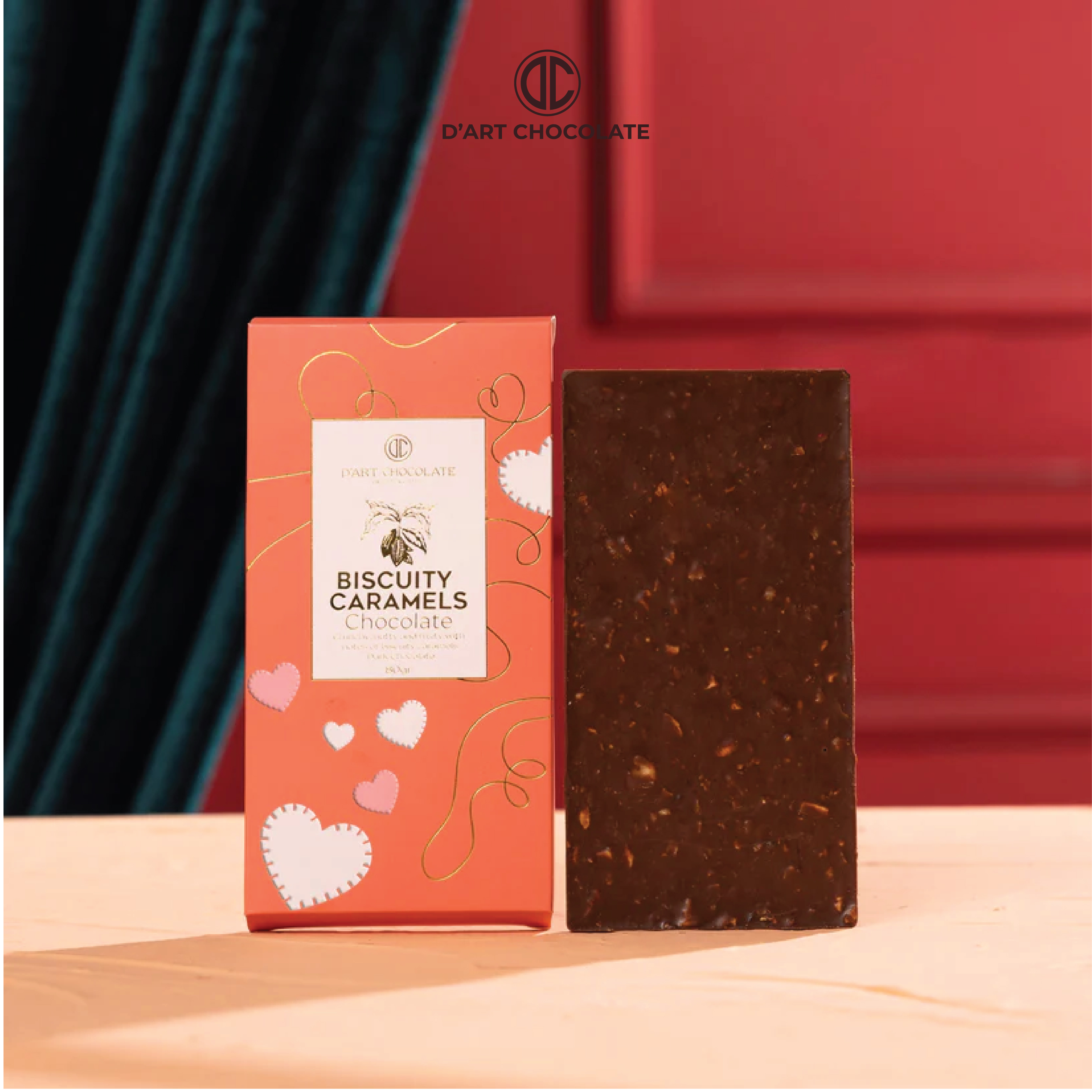Thanh Socola Biscuity Caramels D'Art Chocolate 80g