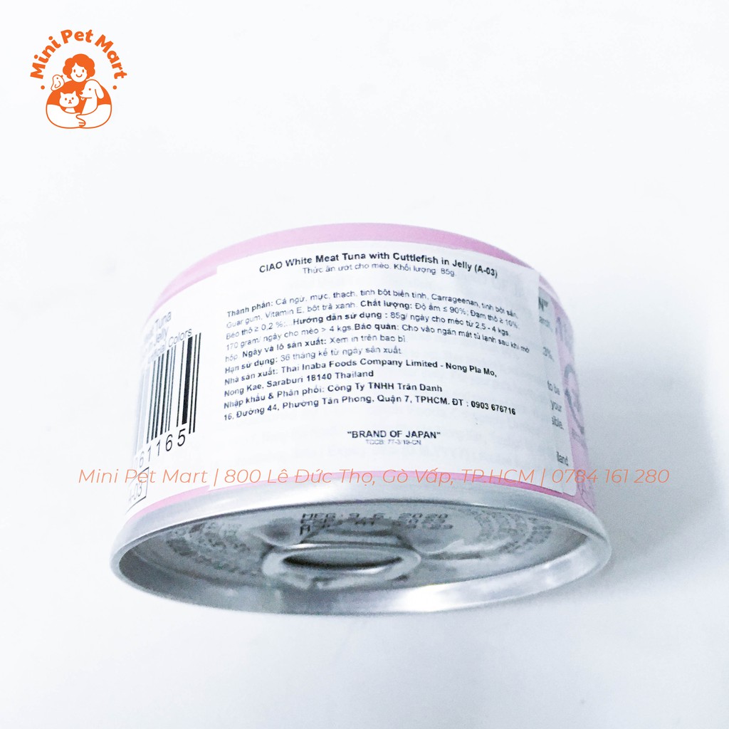 [HCM]Sốt lon cho mèo CIAO 85g