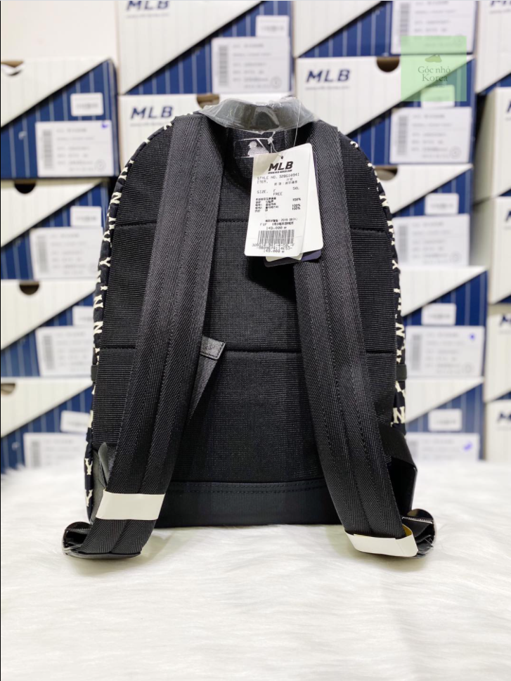 (HÀNG XUẤT XỊN) Balo MLB NY MONOGRAM BACKPACK VNXK Size Lớn Full Tem Tag