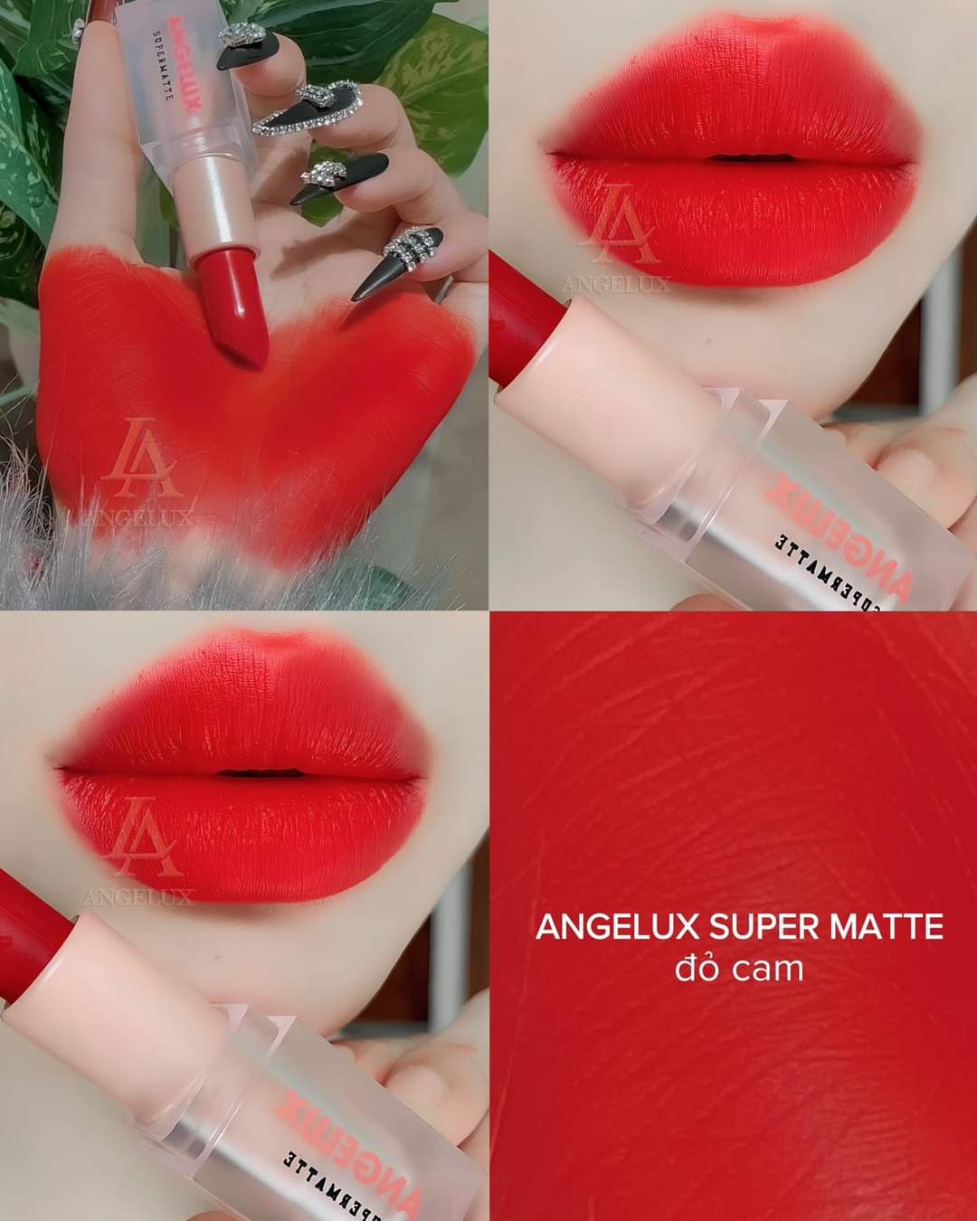 SON THỎI SÁP ANGELUX 2023 NEW - ĐỎ CAM